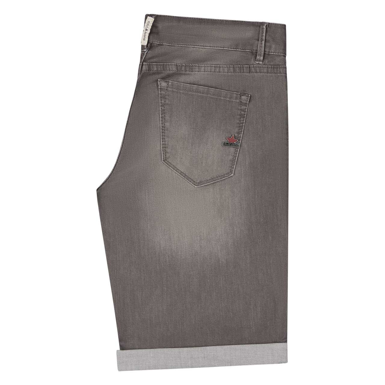 Damenjeans Italy-Short Stretch Denim von Buena Vista in Grau angewaschen, Seitenansicht