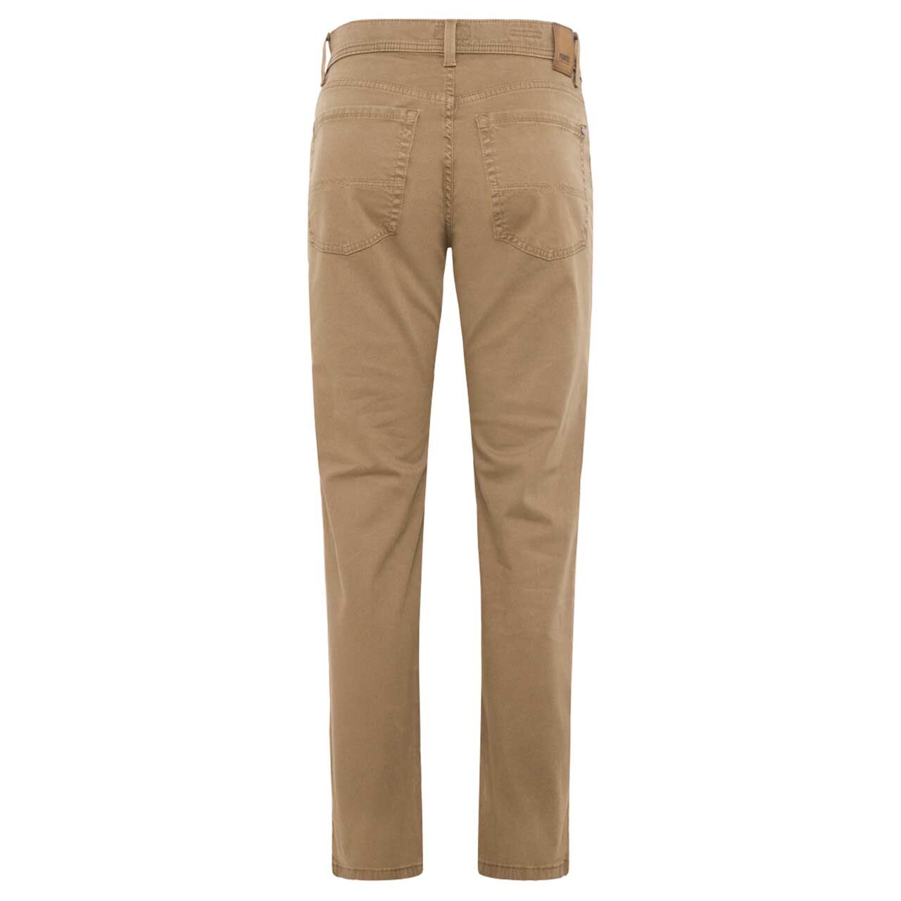 Stretch Herren Baumwollhose Rando in Braun von Pioneer, Rückansicht