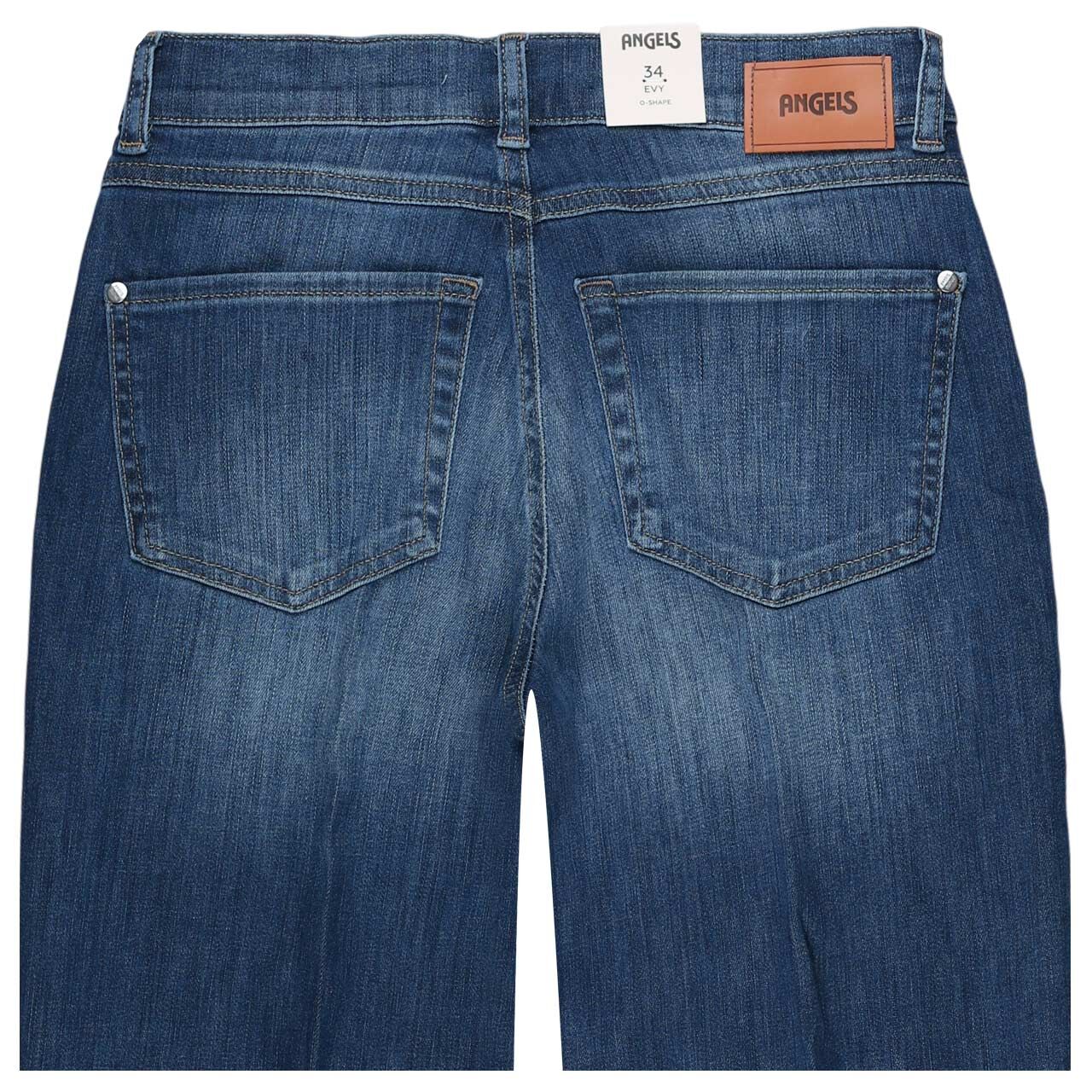 Damen Ankle Jeans Evy Barrel von Angels in Blau angewaschen, detaillierte Rückansicht