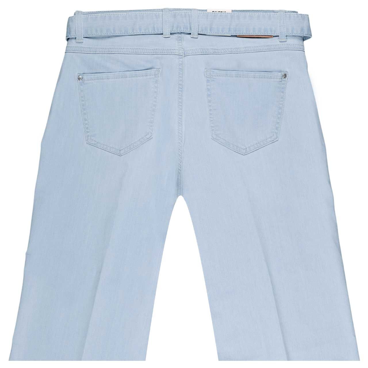 Stretch Damen 3/4 Jeans Linn City von Angels in Hellblau angewaschen, detaillierte Rückansicht