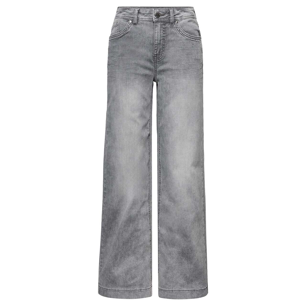 Street One Wide Leg Jeans light grey random washed