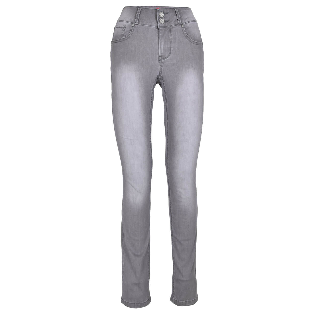 Buena Vista Jeans Tummyless Stretch Denim für Damen in Grau angewaschen, FarbNr.: 4580