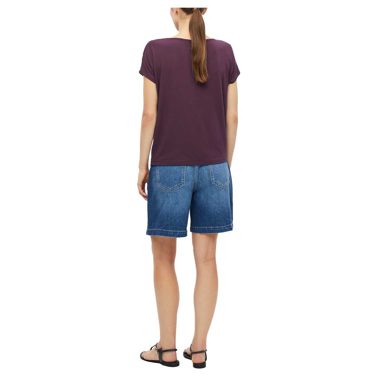 Damen T-Shirt vo s.Oliver in Lila, Rückansicht am Model