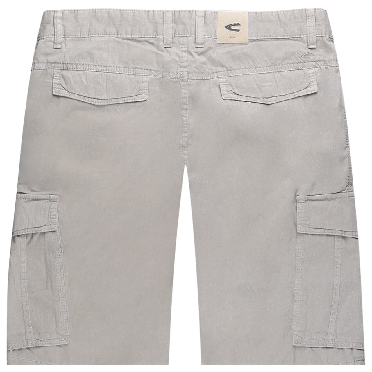 camel-active-jeans-houston-shorts-beige-grau-05-hinten Camel active Houston Cargo Baumwoll Bermuda für Herren in Hellgrau mit Print, FarbNr.: 05