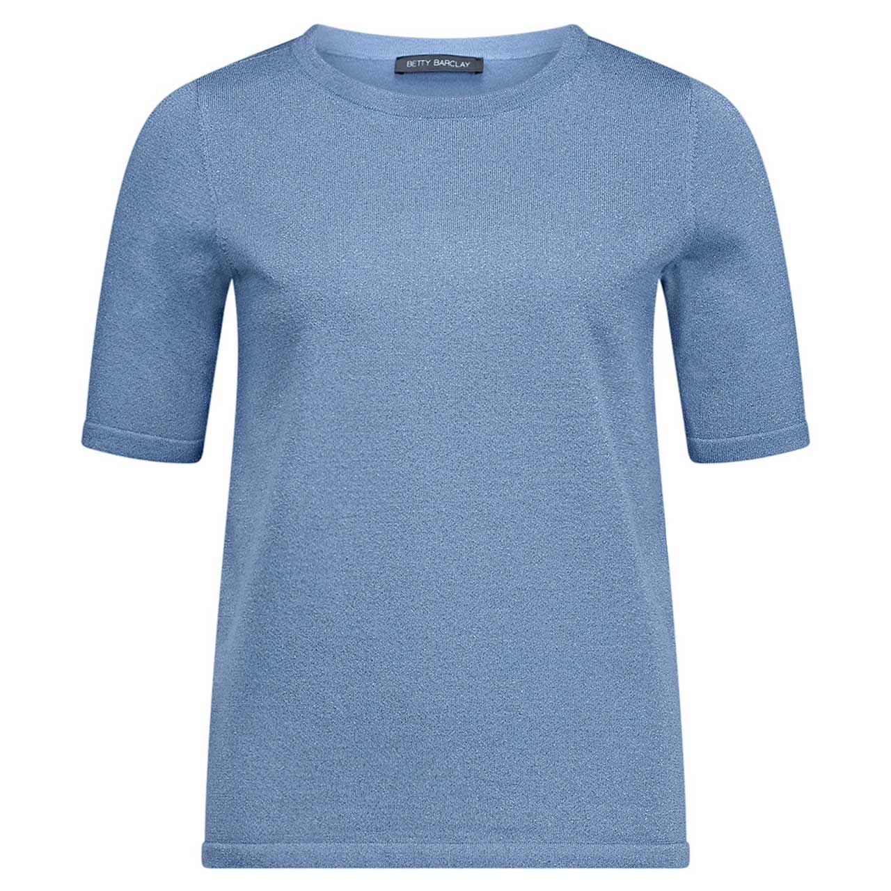Betty Barclay Damen Kurzarm Pullover horizon blue glitter