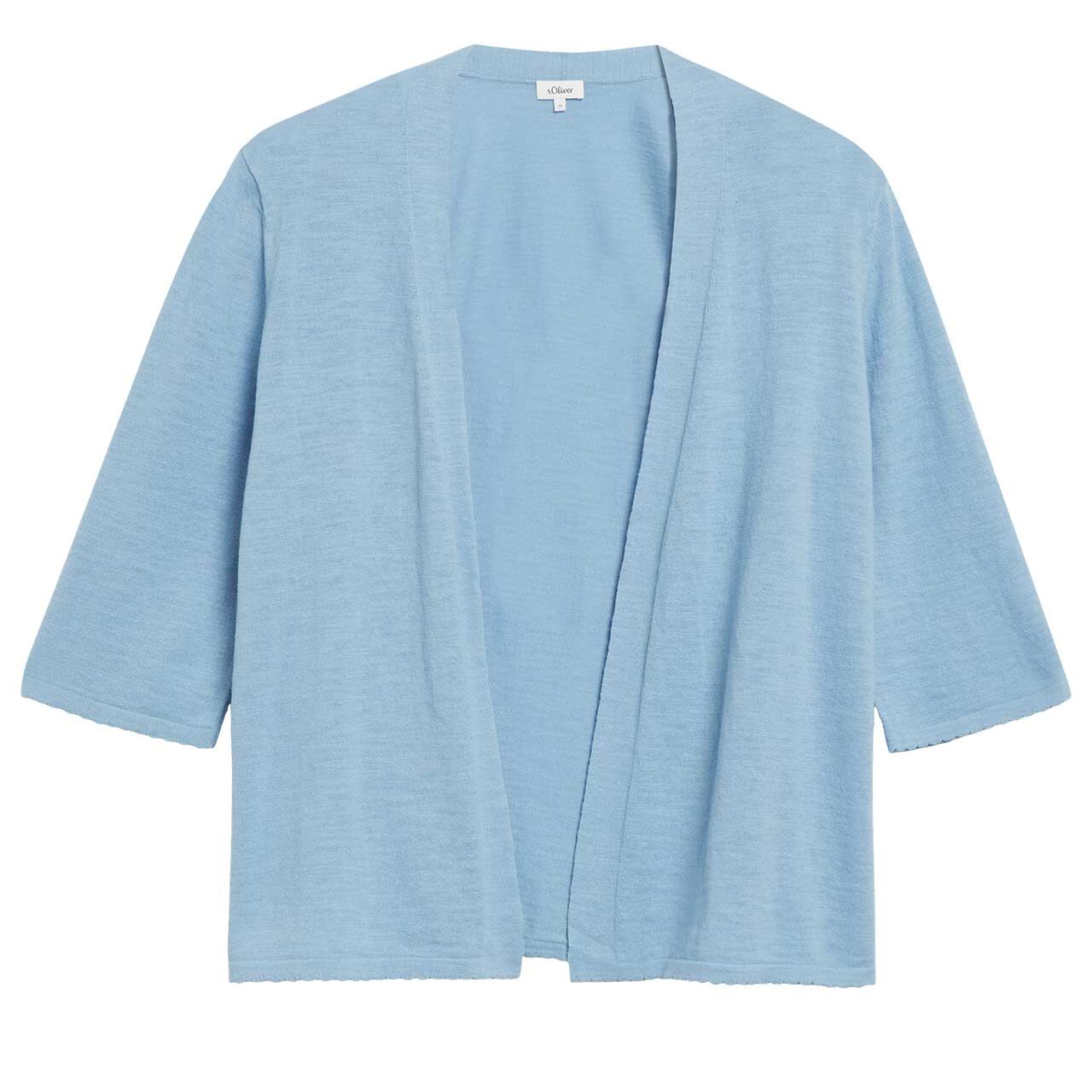 s.Oliver Damen 3/4 Arm Strickjacke coastal blue