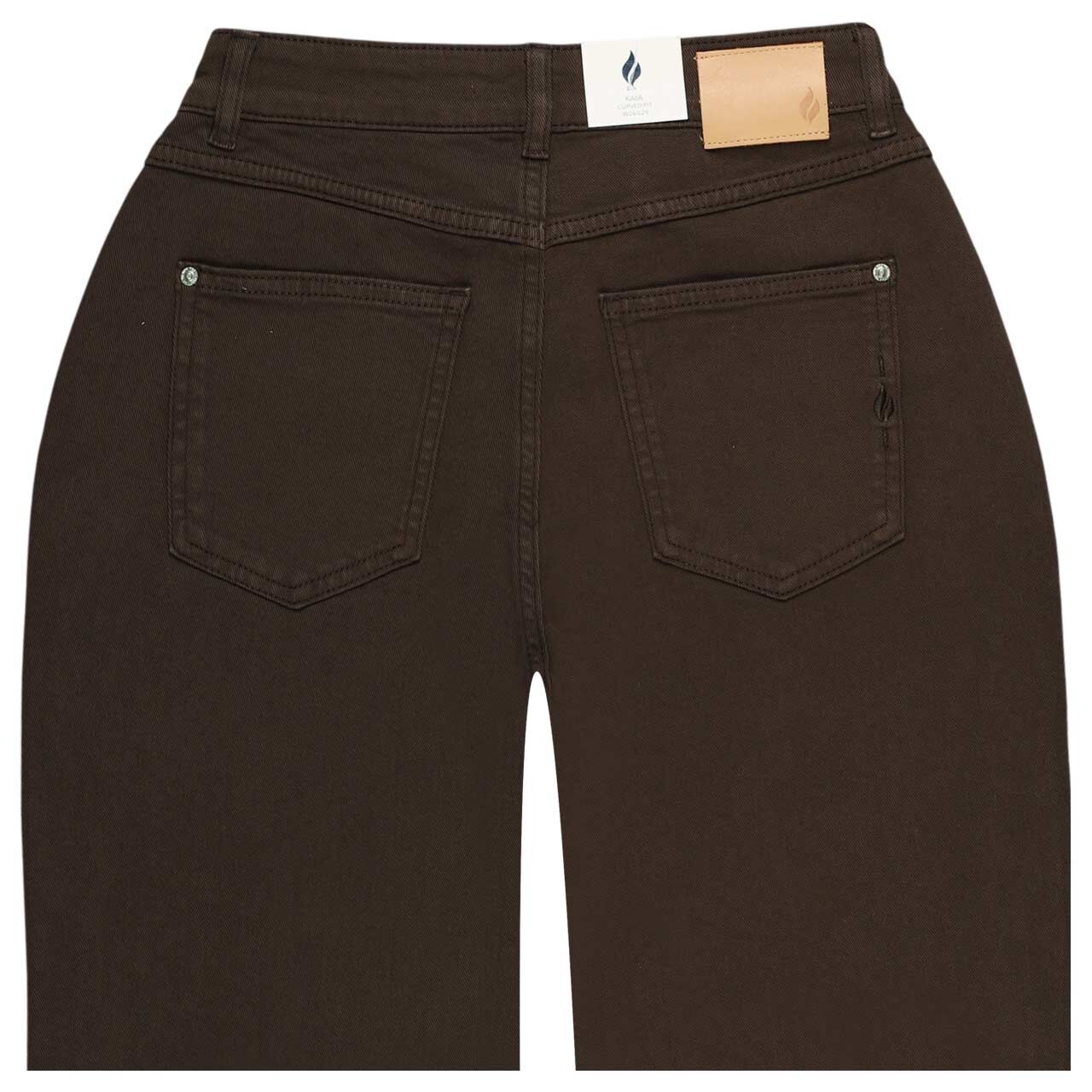 Damen Ankle Jeans Kaia von Blue Fire in Dunkelbraun, detaillierte Rückansicht