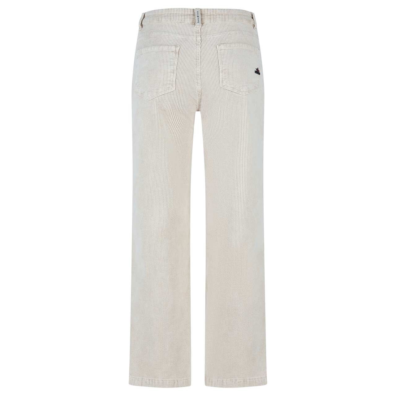 Damen Cordhose Wide Leg Corduroy von Buena Vista in Hellbeige, Rückansicht