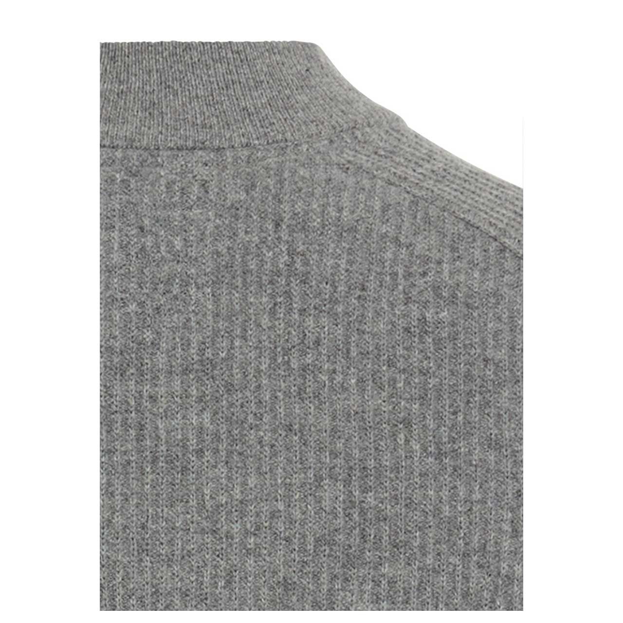 Herren Pullover Troyer von Camel active in der Farbe Grau meliert, detaillierte Rückansicht