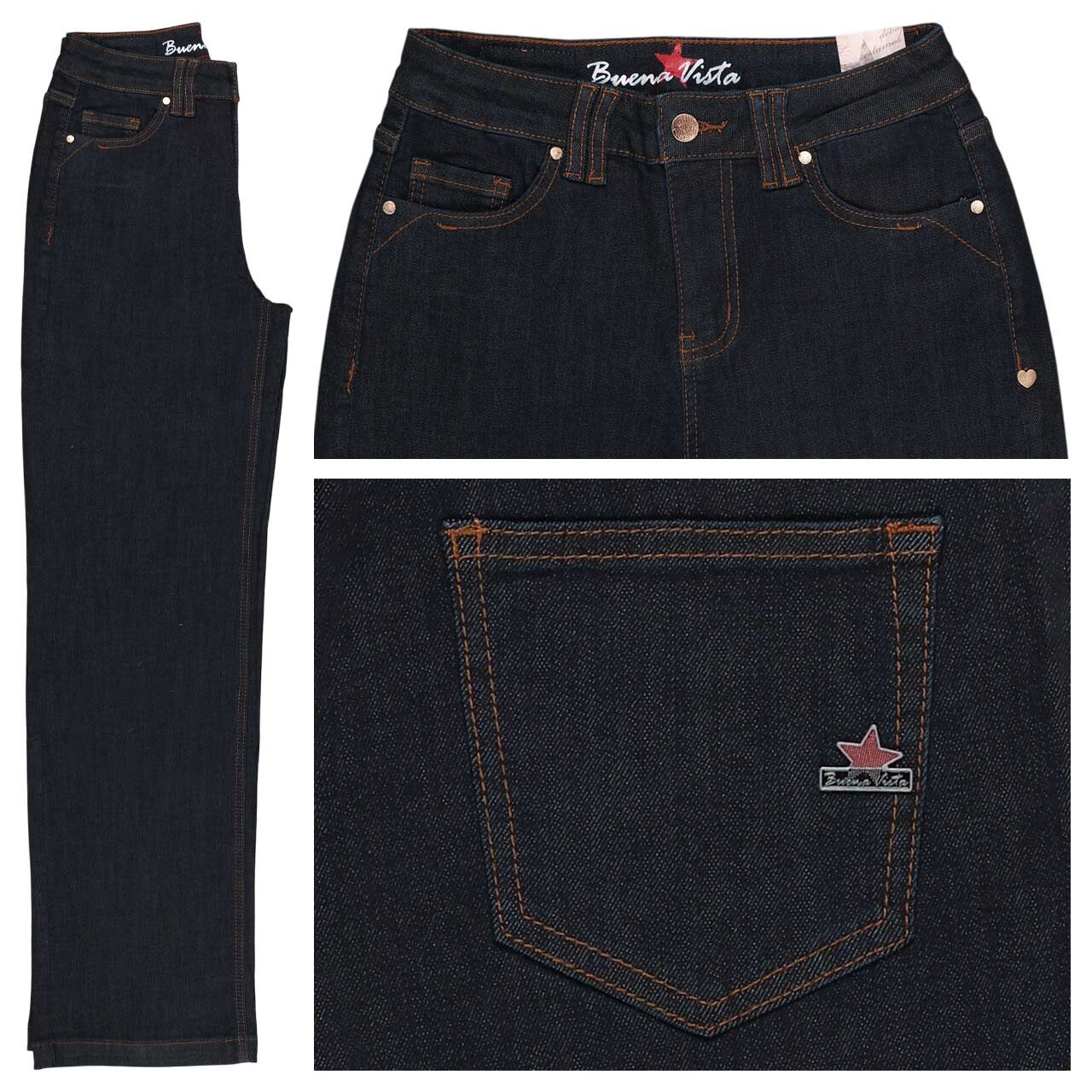 Buena Vista Straight Pants Stretch Jeans raw denim