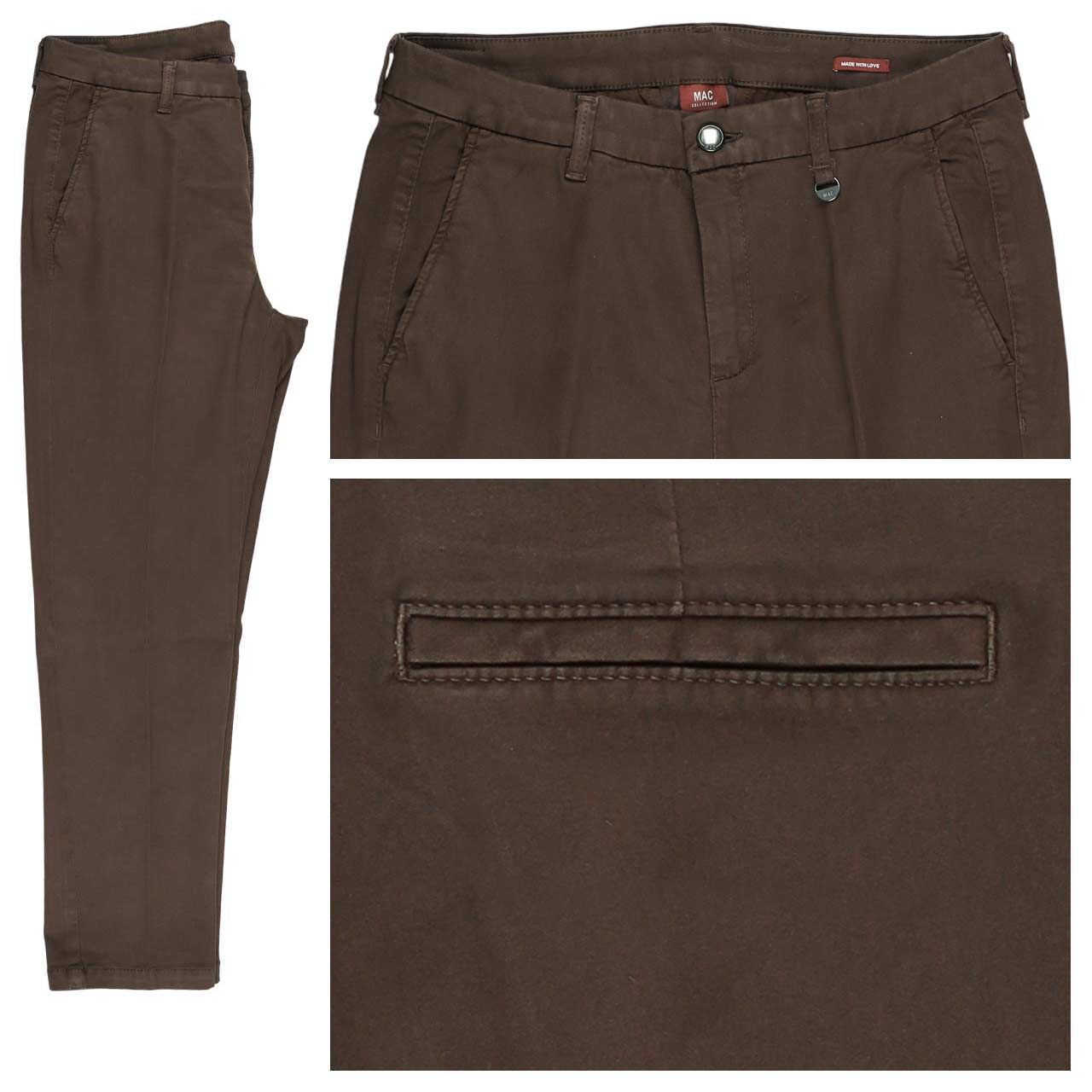 MAC Chino 7/8 Baumwollhose truffle brown
