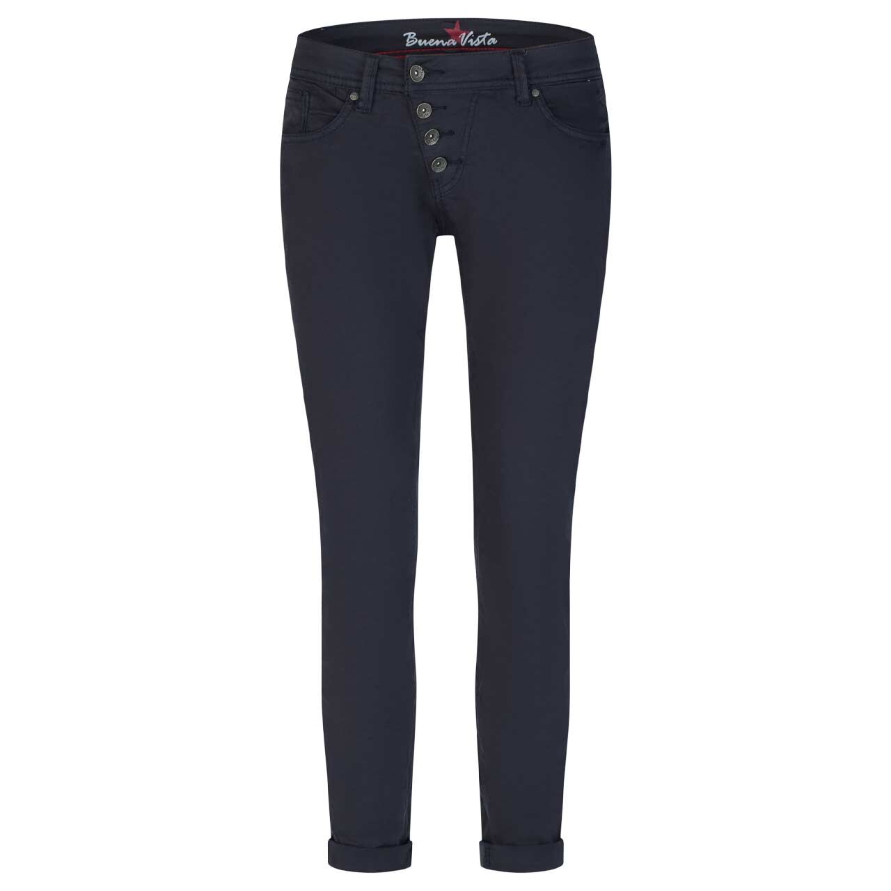 Damen Baumwollhose Malibu Stretch Twill von Buena Vista in Dunkelblau, Vorderansicht