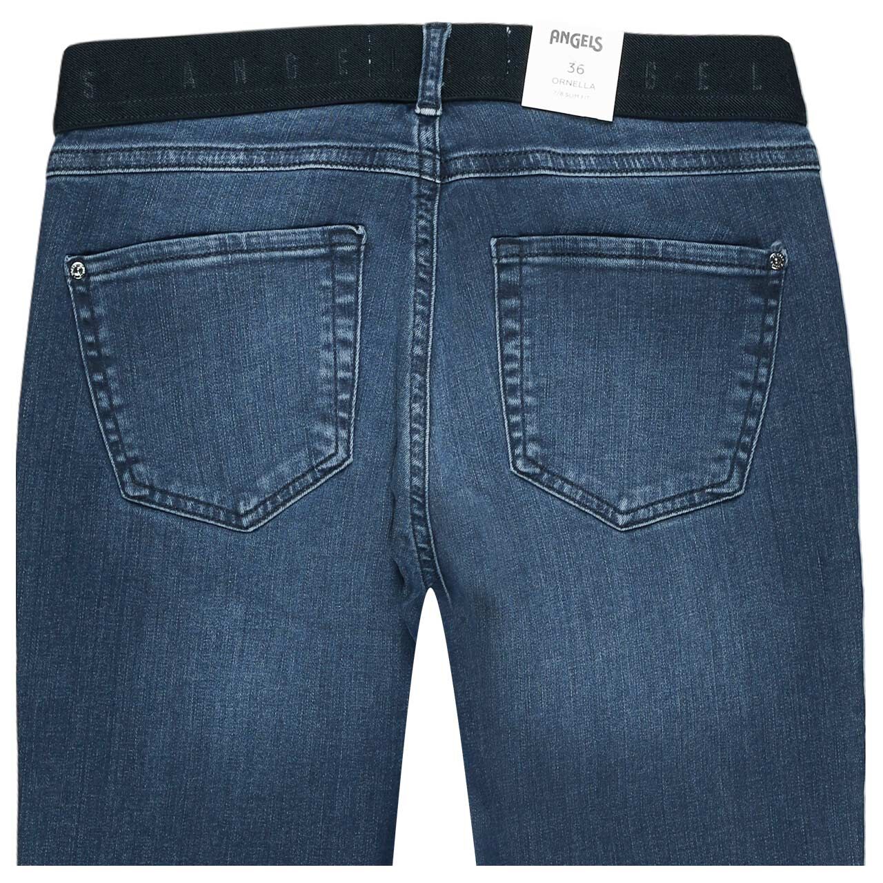 Damen 7/8 Jeans Ornella Sporty von Angels in Dunkelblau angewaschen, detaillierte Rückansicht