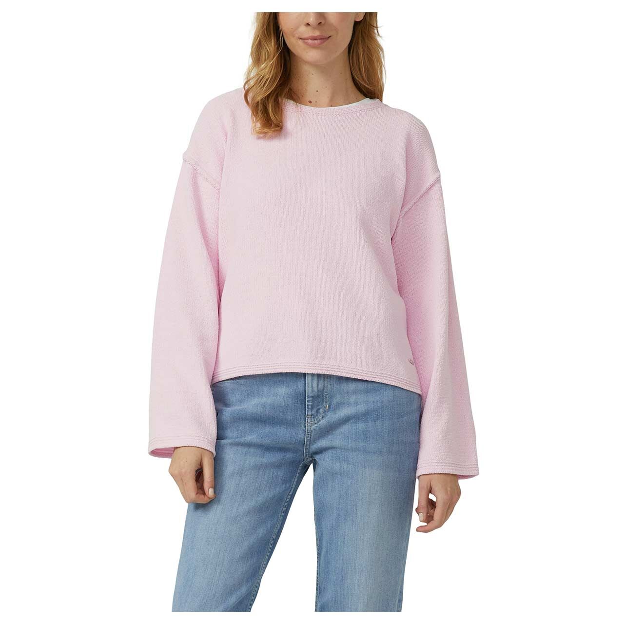 s.Oliver Damen Pullover in Rosa, Vorderansicht am Model