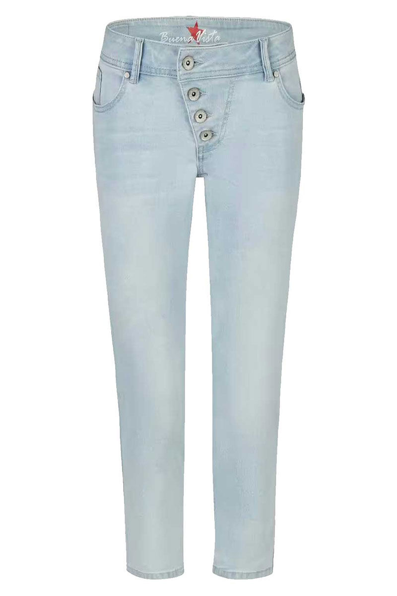 Vorderansicht der Buena Vista Malibu Damenjeans in Blau