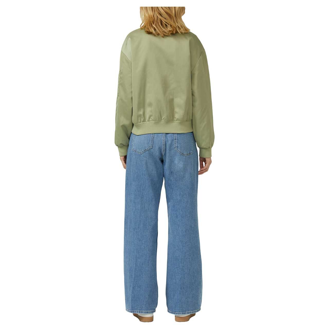 Damen Jacke Bomber Jacket von s.Oliver in Grün, Rückansicht am Model