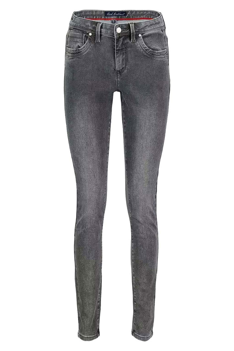 Vorderansicht der Red Button Jimmy Damenjeans in Grau