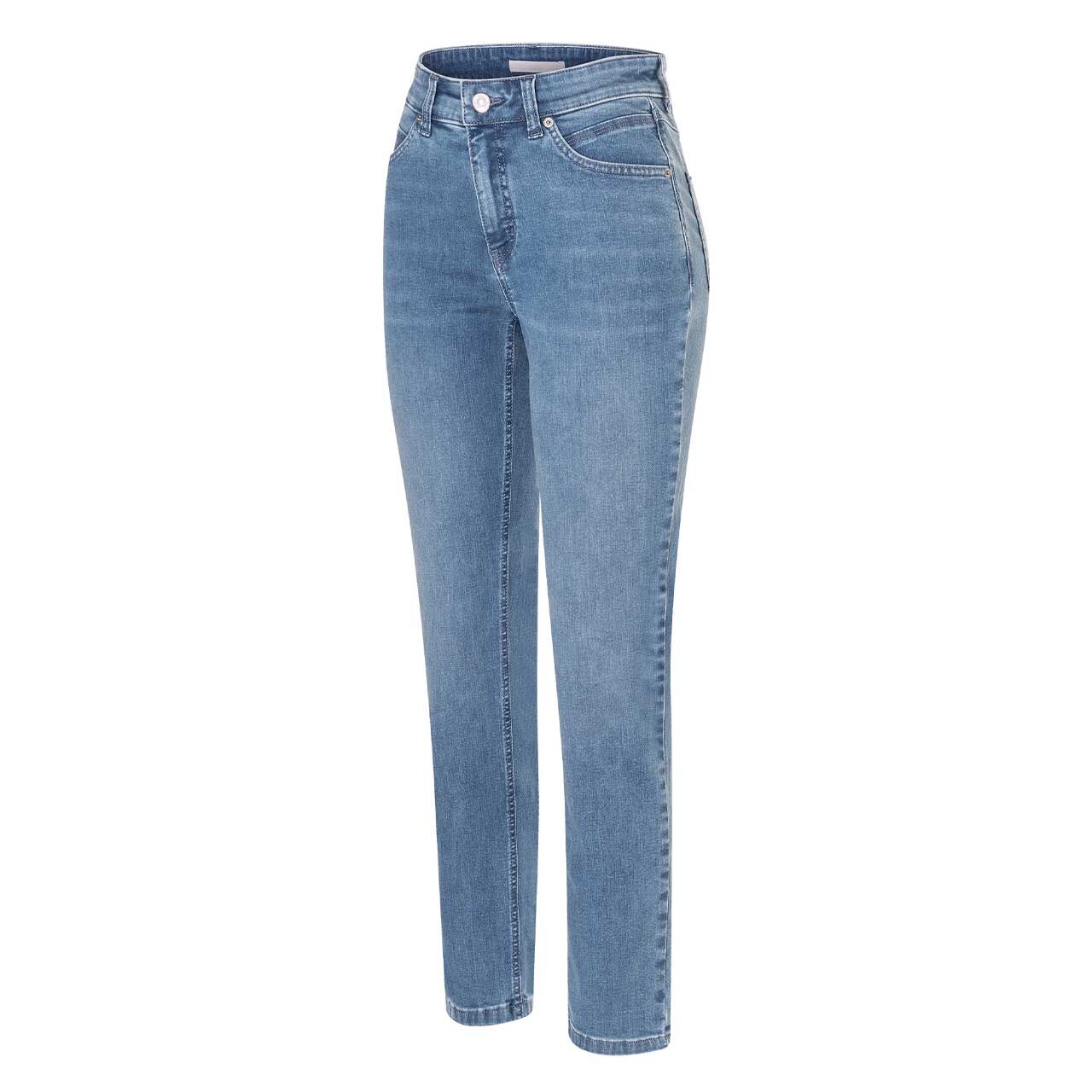 Stretch Damenjeans Melanie von MAC in Hellblau angewaschen, Seitenansicht