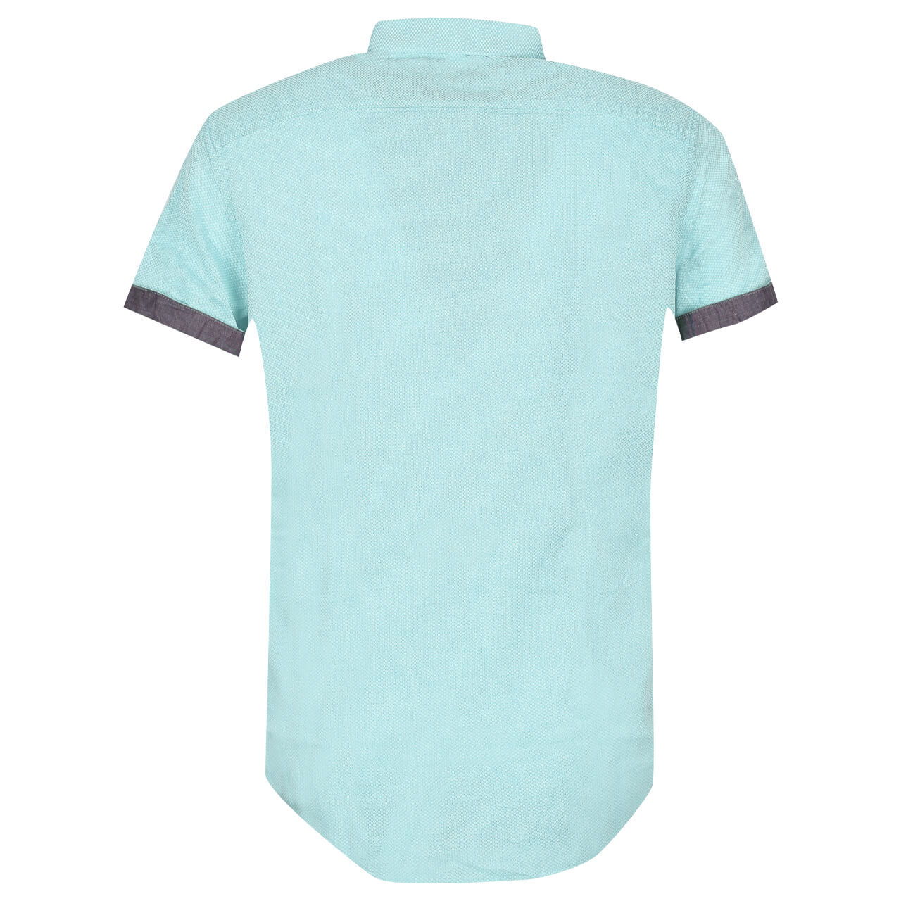 Tom Tailor 1/2 Arm Hemd für Herren in Türkisblau mit Print, FarbNr.: 29624