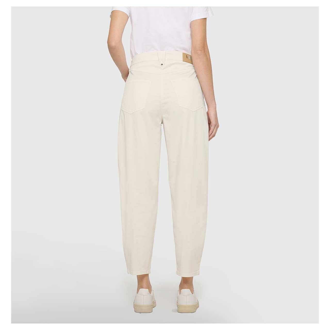 Damen 7/8 Baumwollhose Bora von MAC in Cremeweiß, Rückansicht