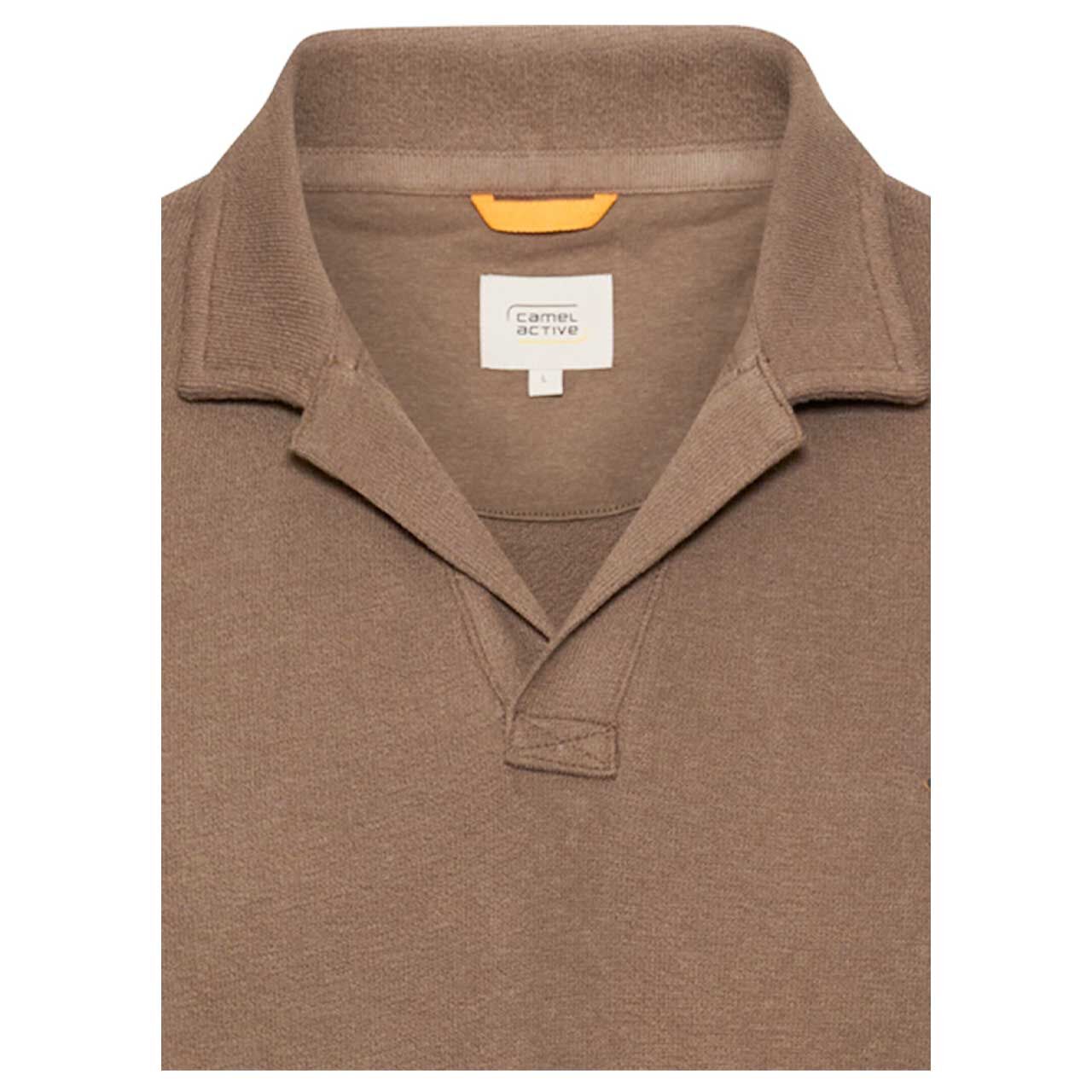 Herren Poloshirt von Camel active in Braun, detaillierte Vorderansicht