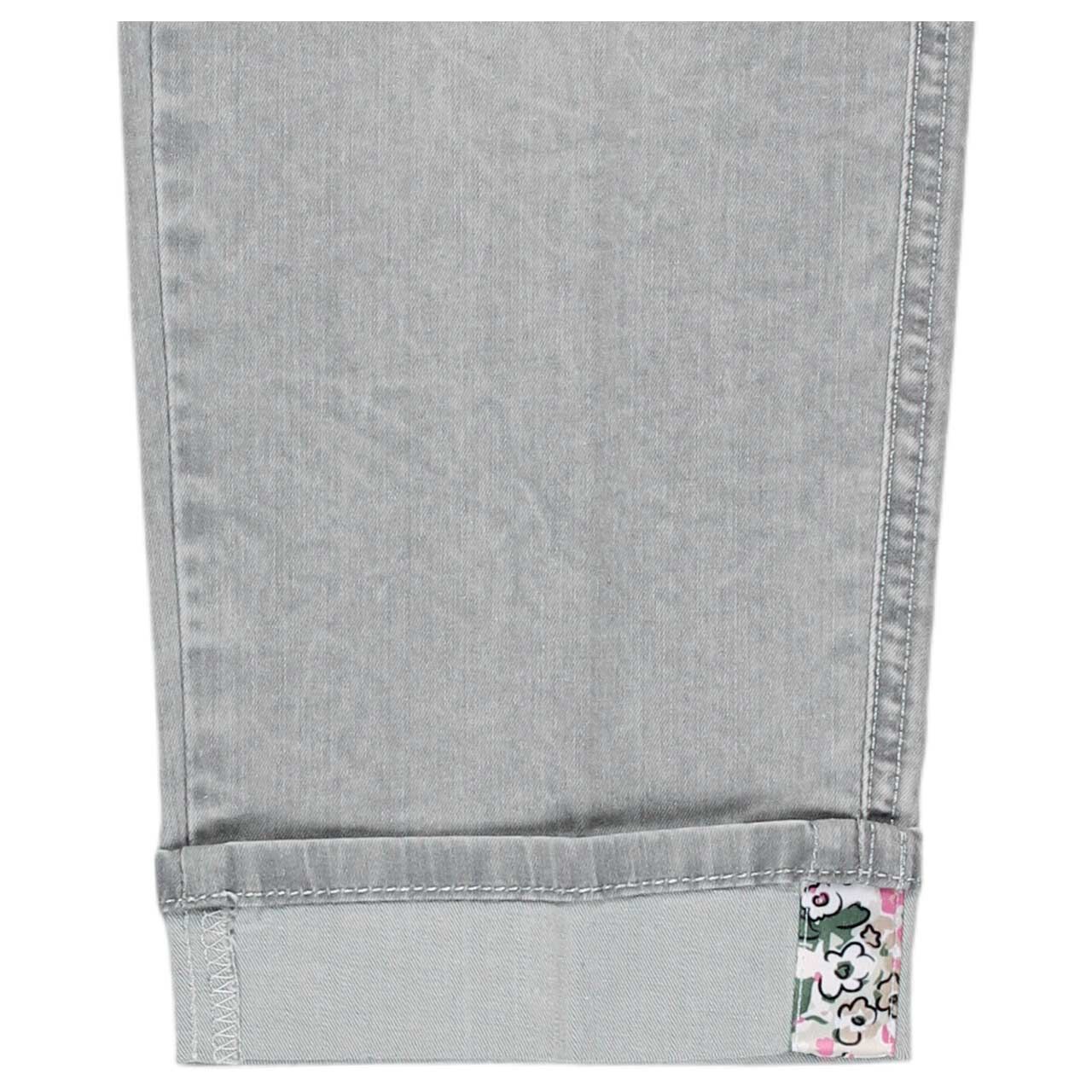 Stretch Damen 7/8 Jeans Darleen von Angels in Hellgrau angewaschen, Detailbild vom Saum