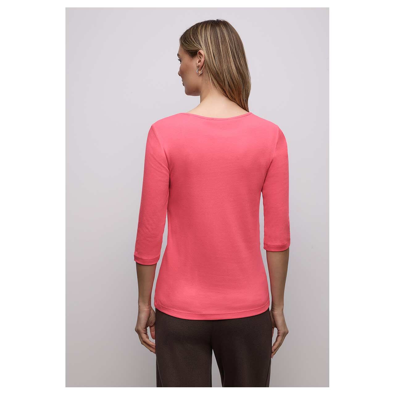 DDamen 3/4 Arm Shirt Pania von Cecil in Pink, Rückansicht am Model