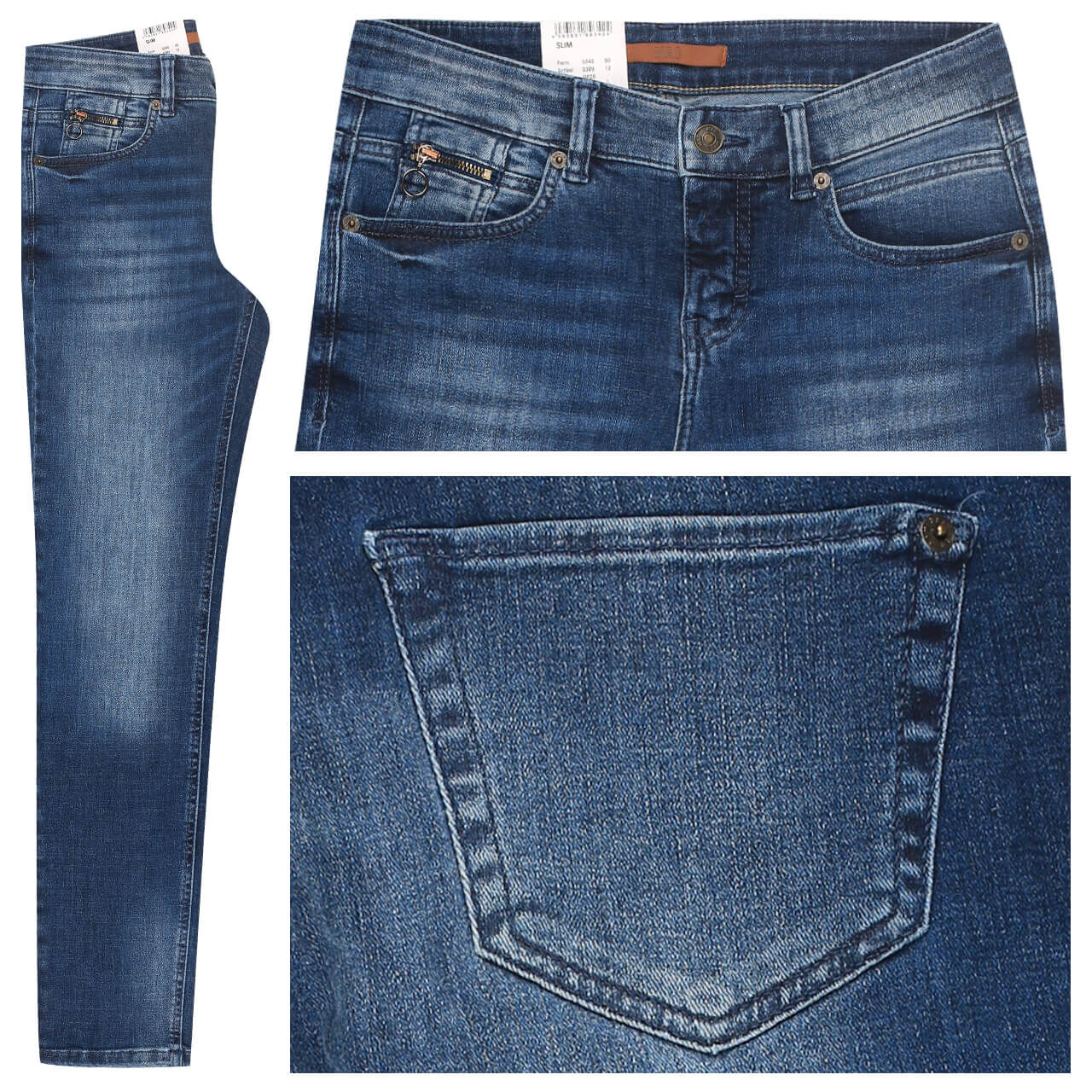 MAC Jeans Slim für Damen in Blau verwaschen, FarbNr.: D628