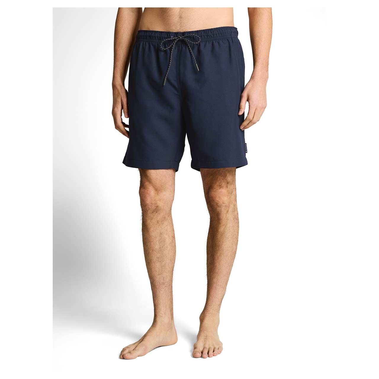 Herren Swim Shorts von Tom Tailor in Dunkelblau, Vorderansicht am Modell