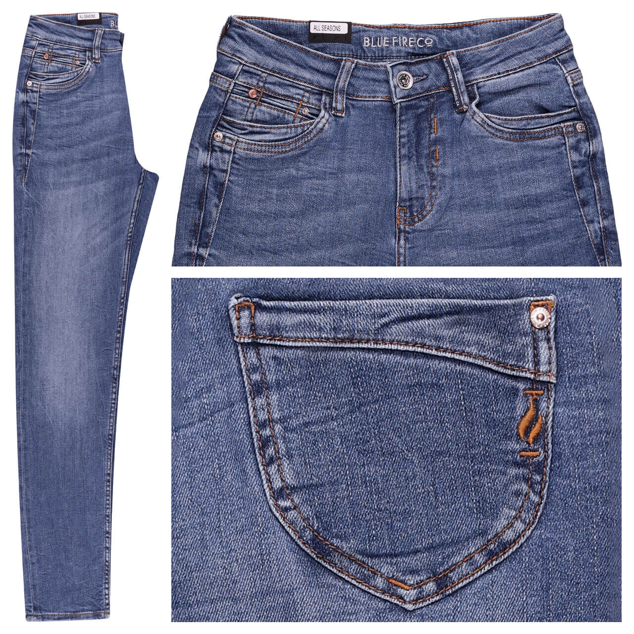 Blue Fire Nancy Jeans stone