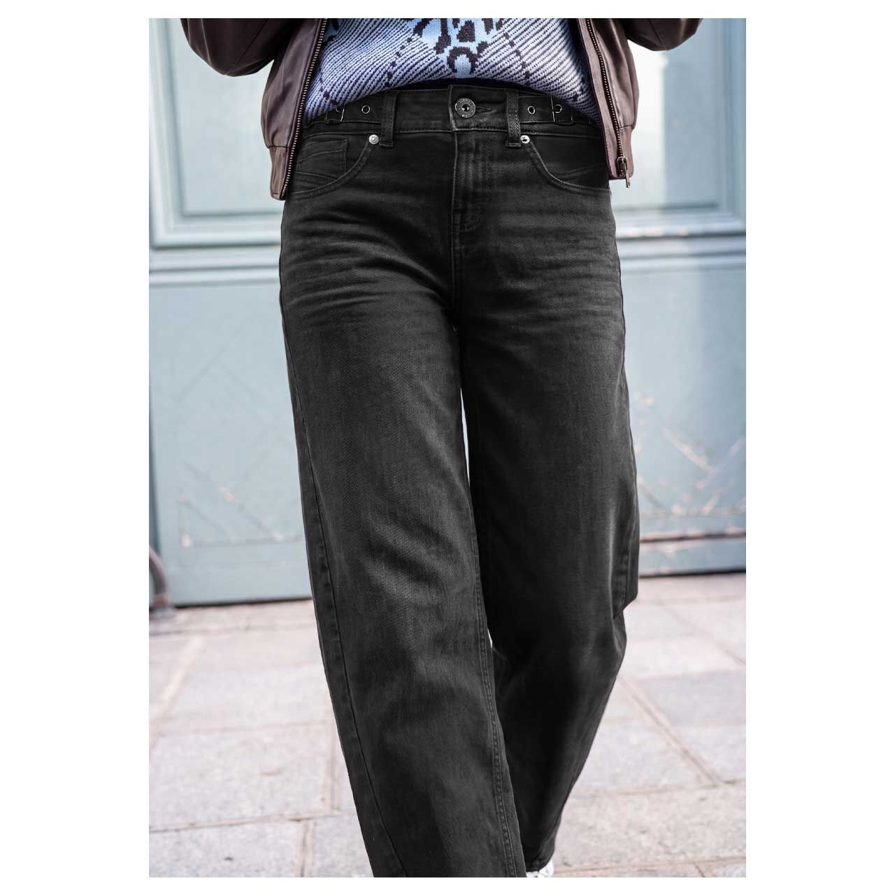 Street One Studio Mika Ankle Jeans relaxed black washed
