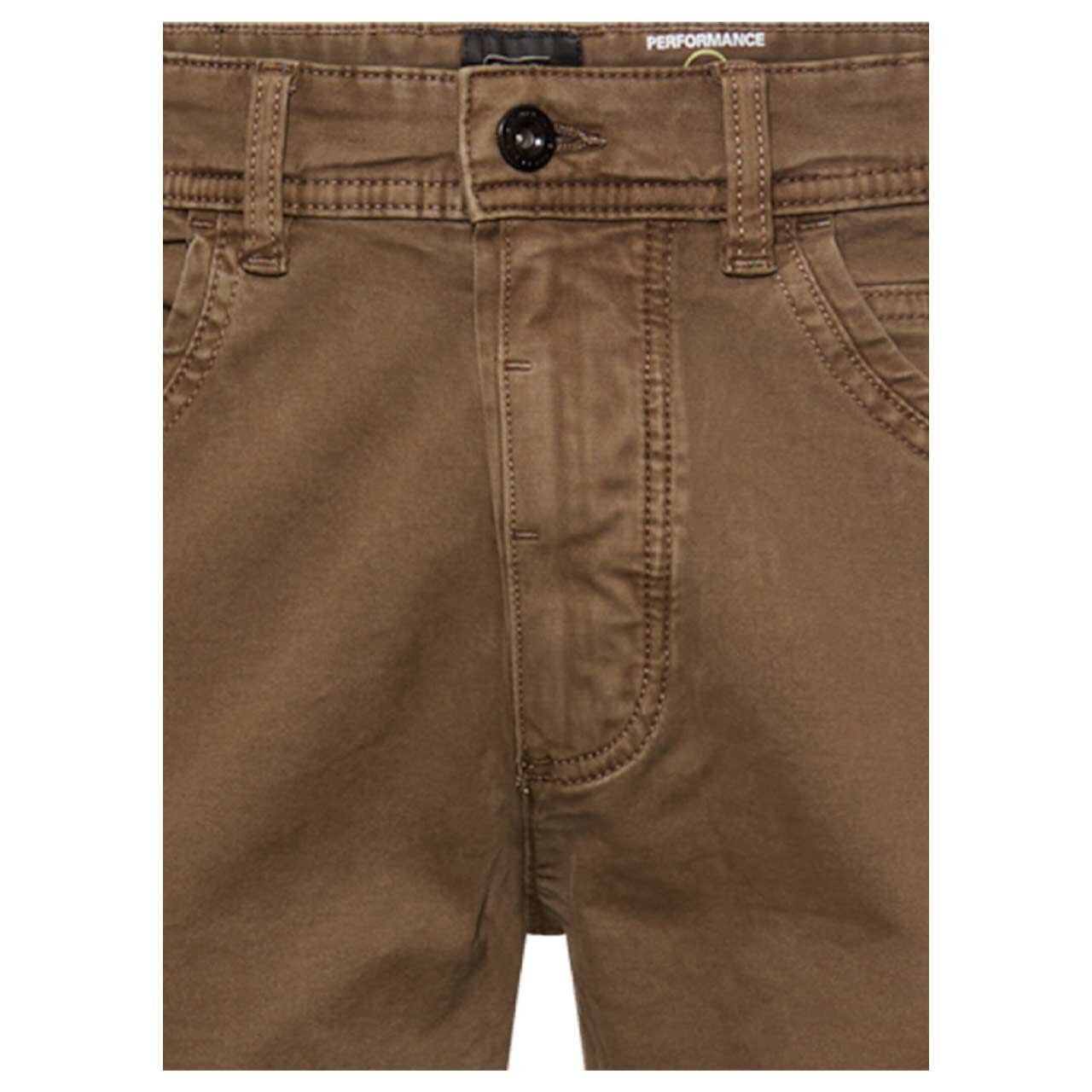 Stretch Herren Baumwollhose Woodstock von Camel active in Braun, detaillierte Ansicht vorne