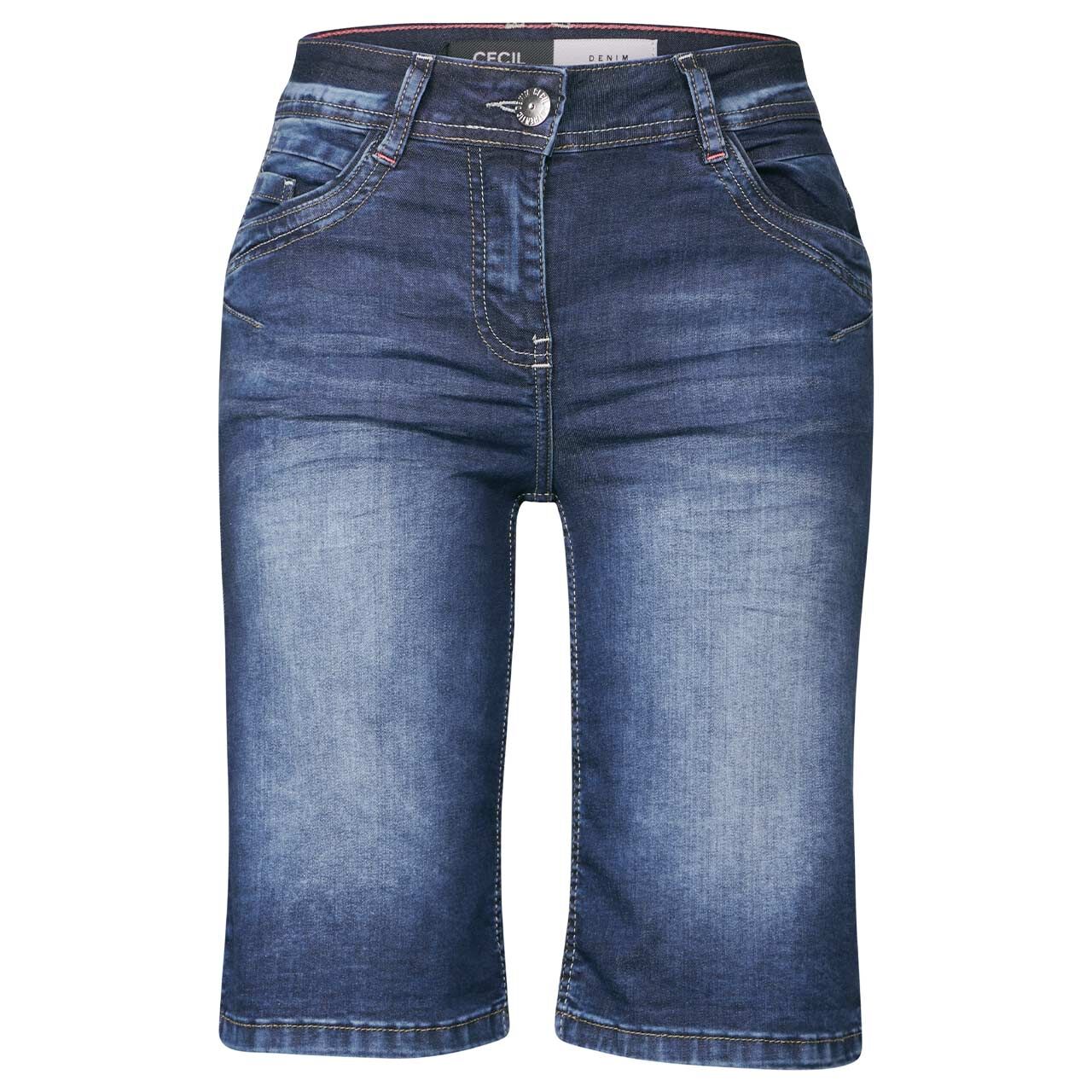 Cecil Scarlett Jeans Shorts medium blue used washed