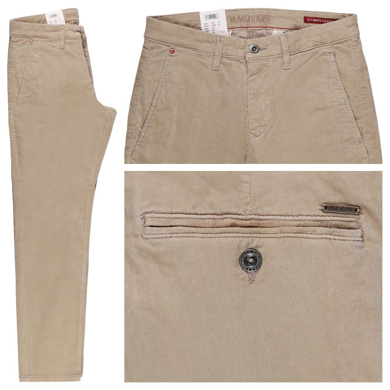 MAC Flexx Driver Pants Chino Cordhose golden terra