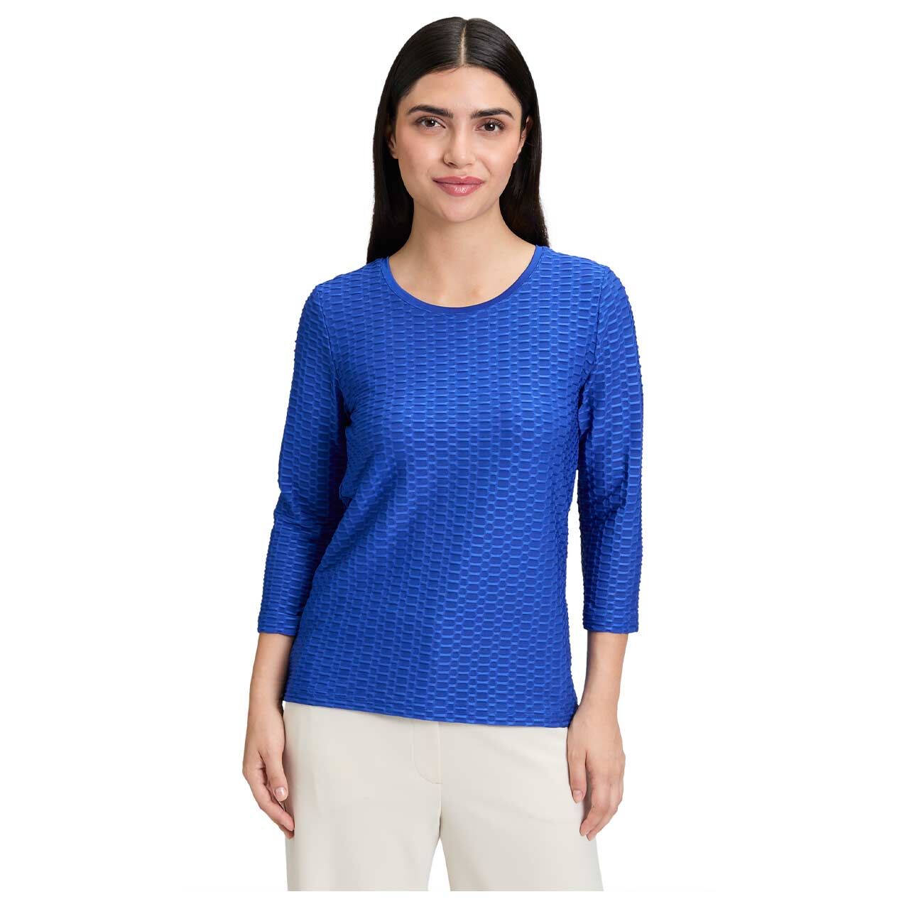Damen 3/4 Arm Shirt von Betty Barclay in Royalblau, Vorderansicht am Model