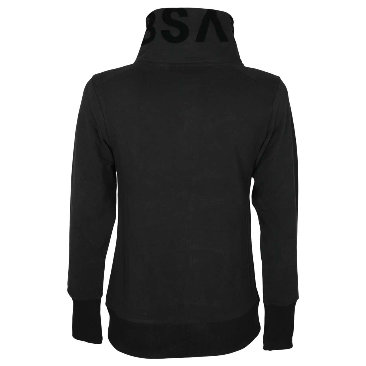 Damen Sweatjacke Alvis von Elbsand in Schwarz, Rückansicht