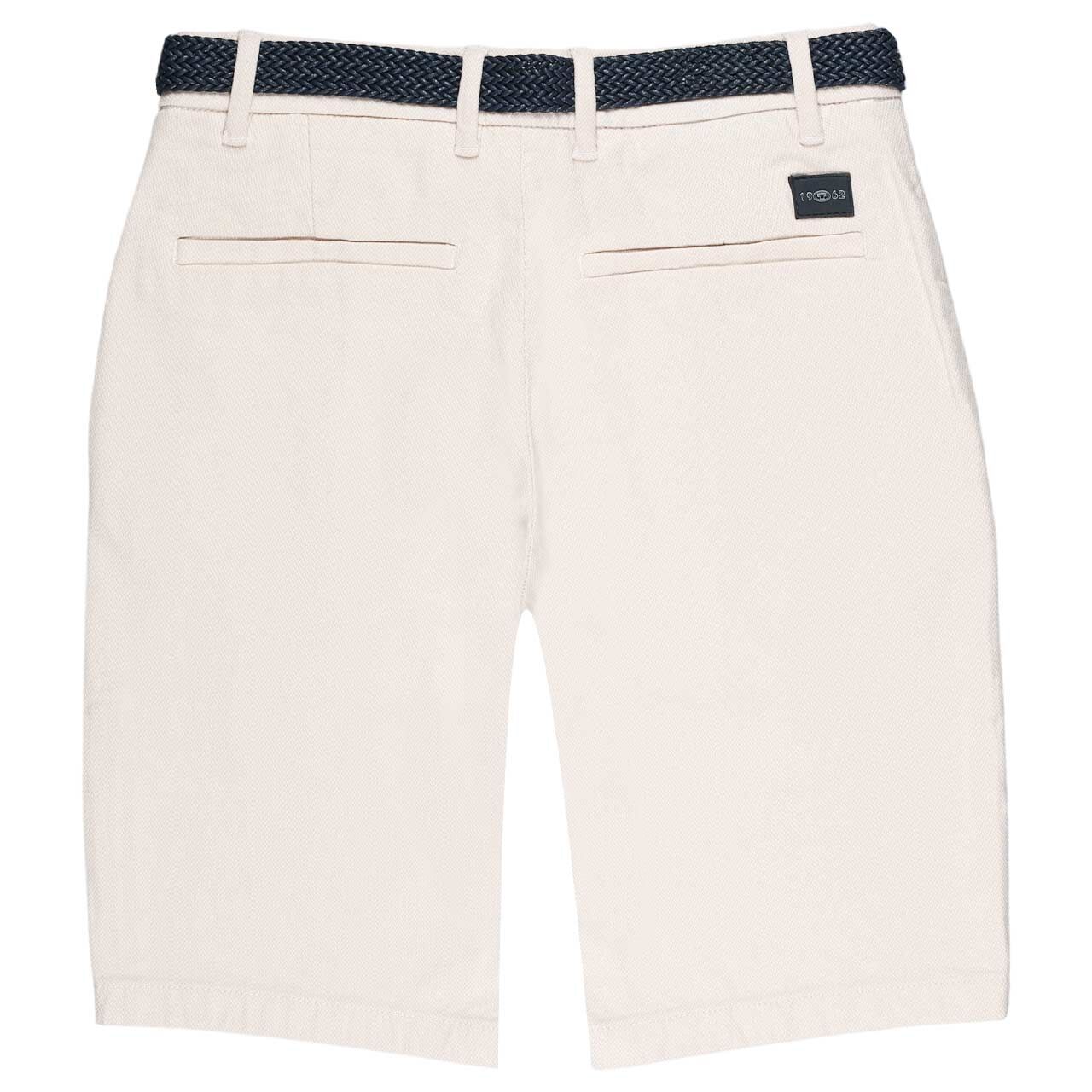 Herren Chino Baumwoll Bermuda von Tom Tailor in Beige mit Print, detaillierte Rückansicht