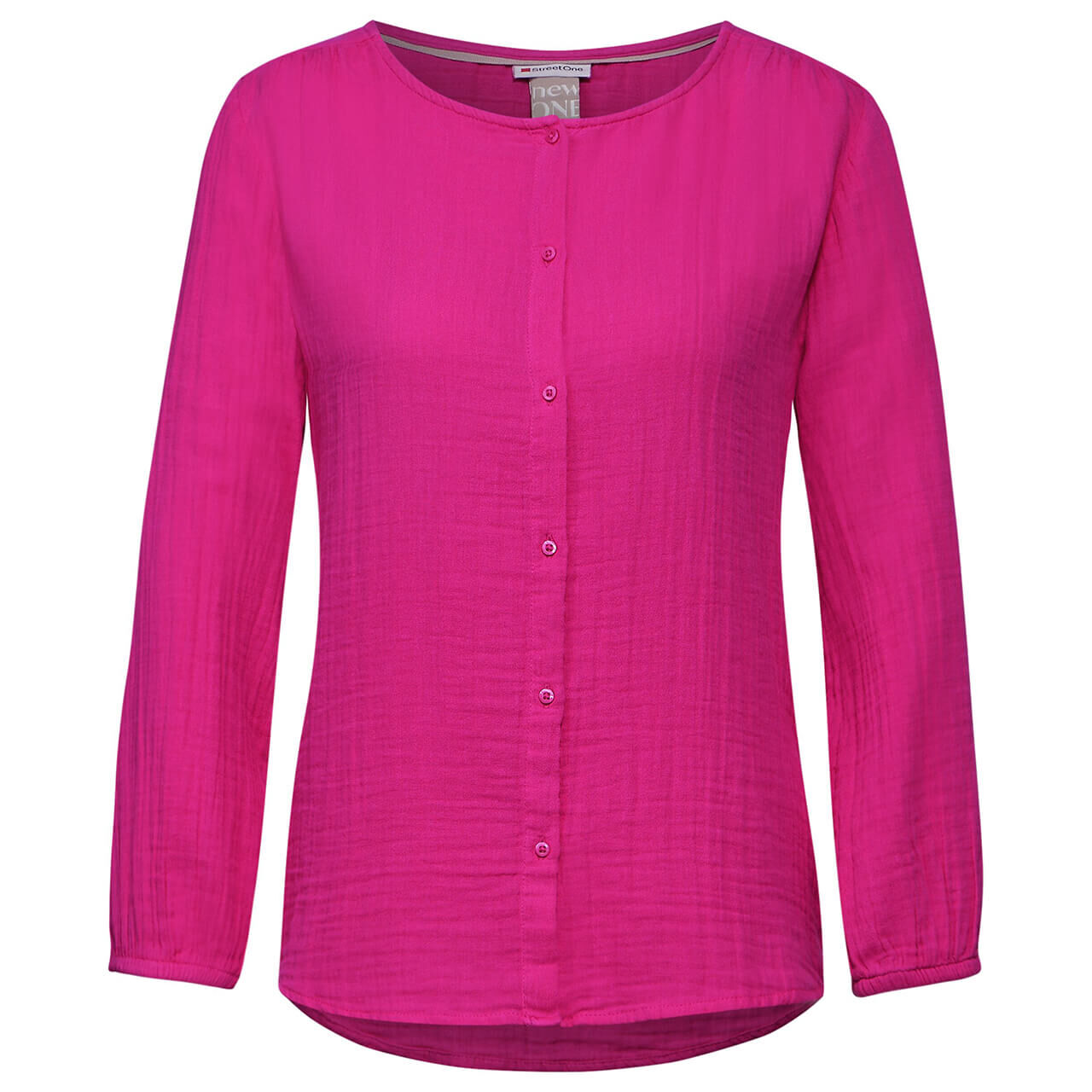 Street One Damen 3/4 Arm Bluse Musselin Buttoned Roundneck magnolia pink Street One Damen 3/4 Arm Bluse Musselin Buttoned Roundneck magnolia pink