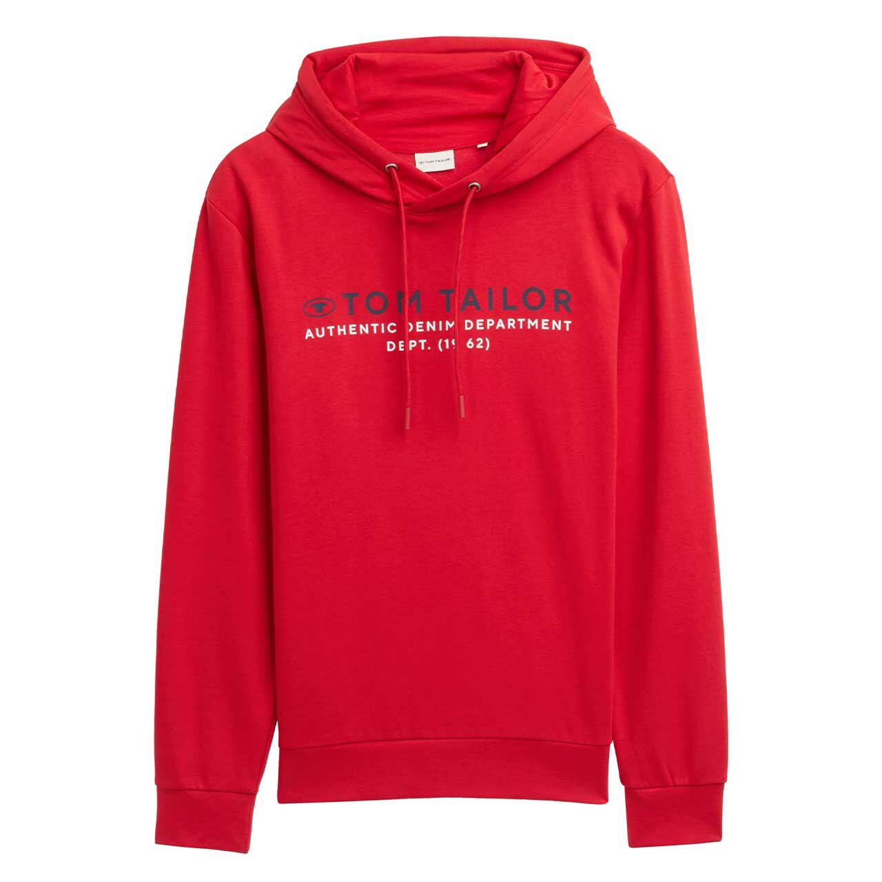 Tom Tailor Herren Hoodie Sweatshirt samba red branding