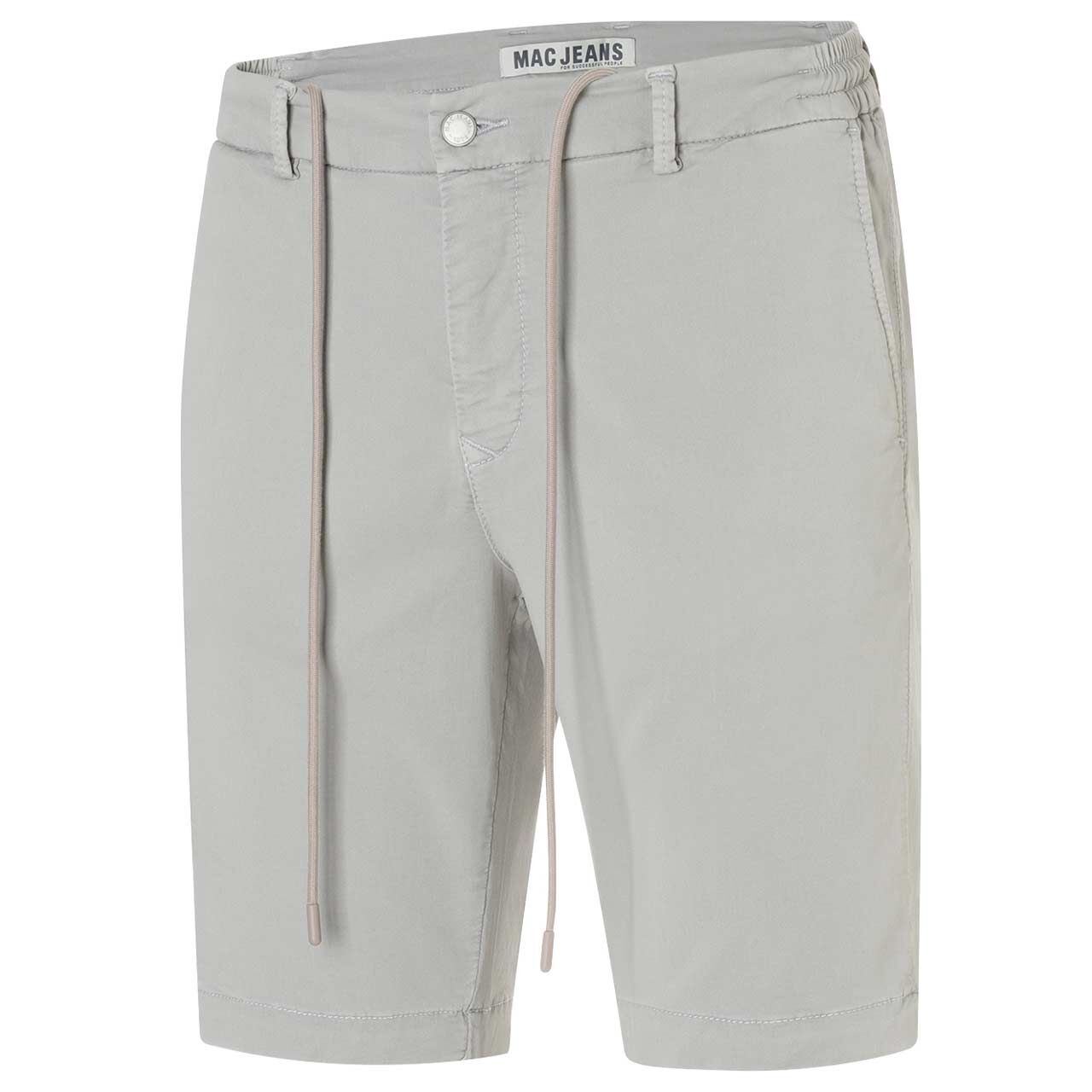 Baumwoll Bermuda Jogn Short von MAC in Grau, Seitenansicht