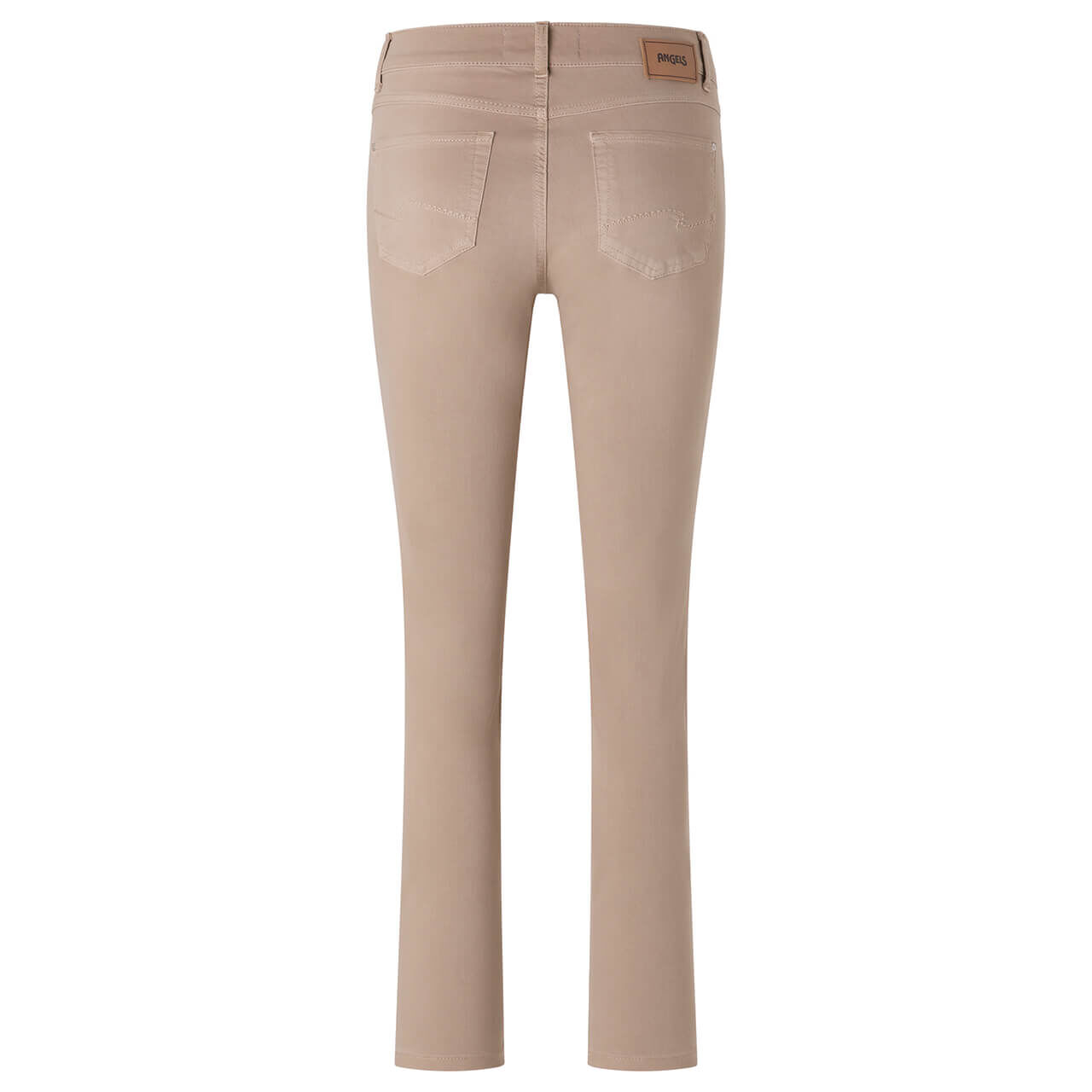 Damenjeans Skinny von Angels in Hellbeige angewaschen, Rückansicht