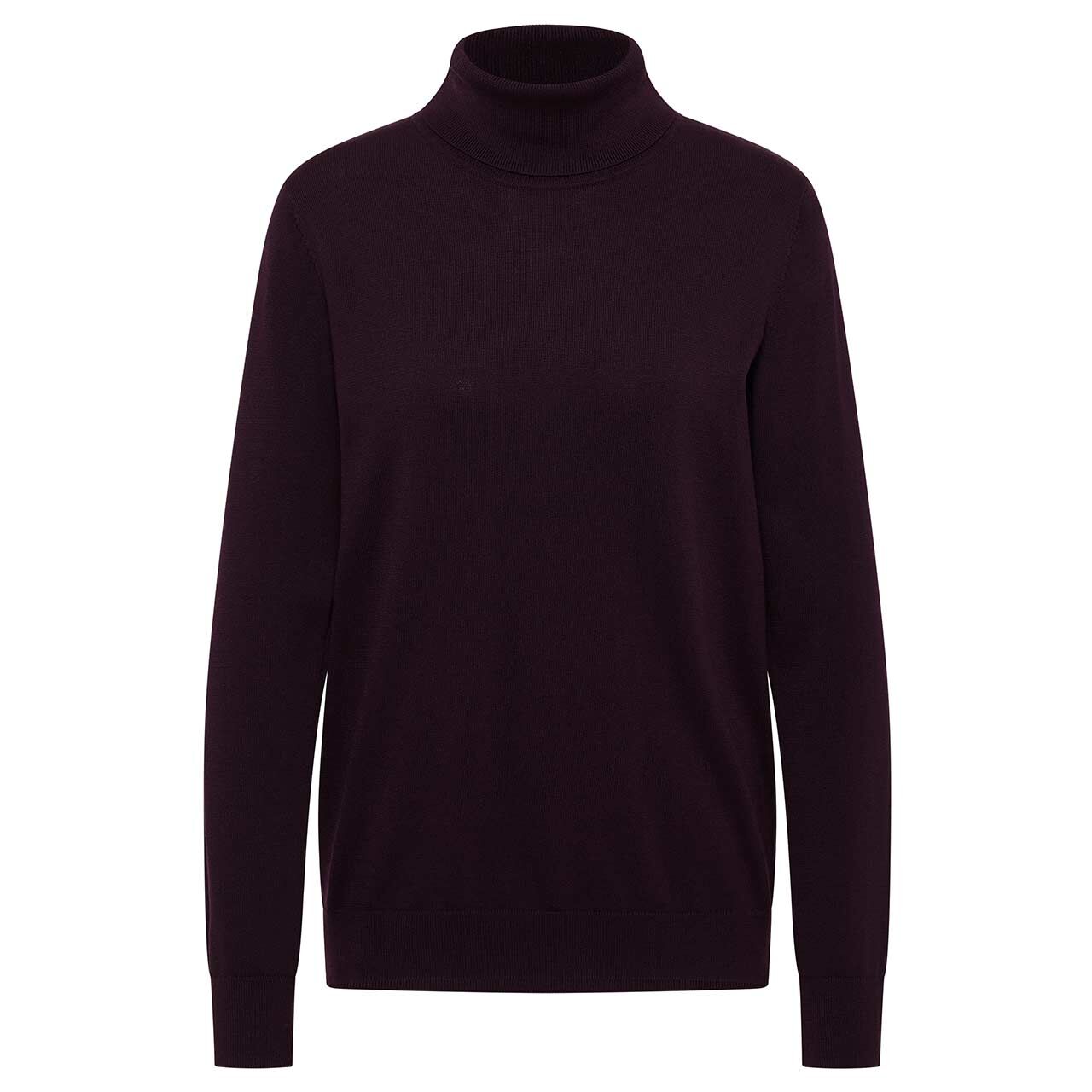 Cecil Damen Rollkragen Pullover Basic Roll Neck eggplant red