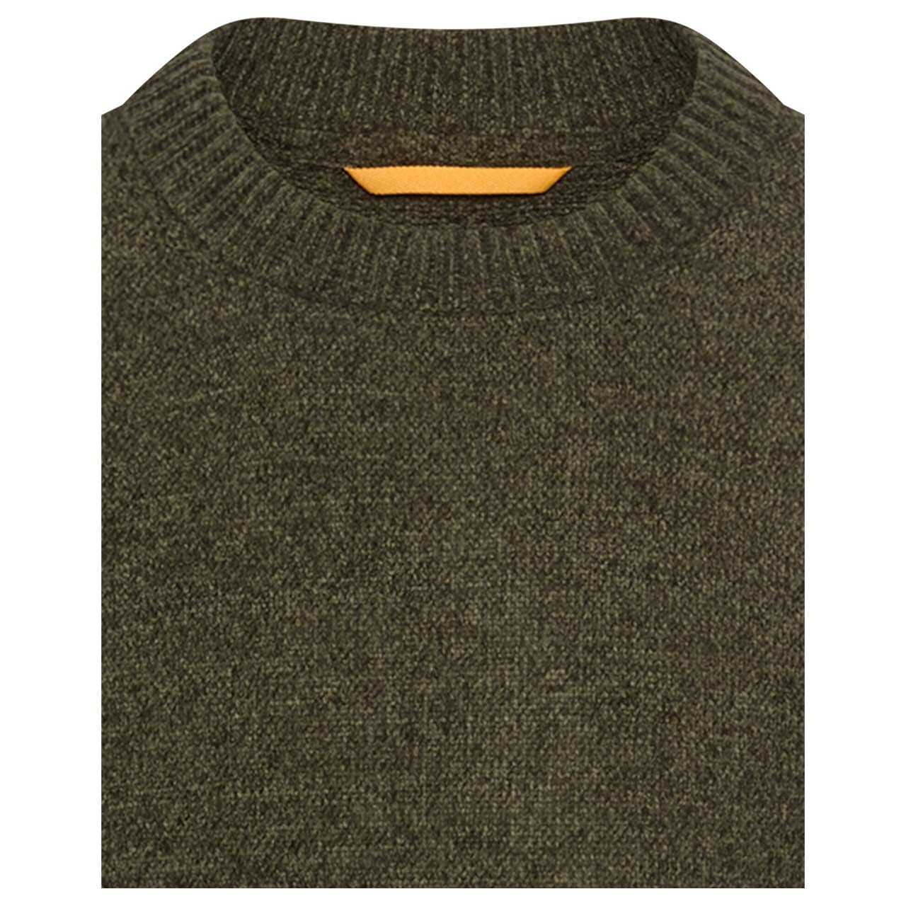 Herren Pullover von Camel active in der Farbe Dunkelgrün meliert, detaillierte Vorderansicht