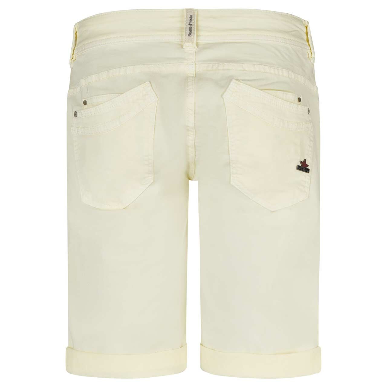 Damen Stretch Baumwollhose Malibu-Short Summer Twill von Buena Vista in Gelb, Rückansicht