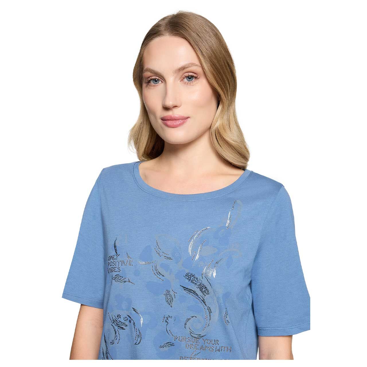 Betty Barclay Damen T-Shirt blue glitter print