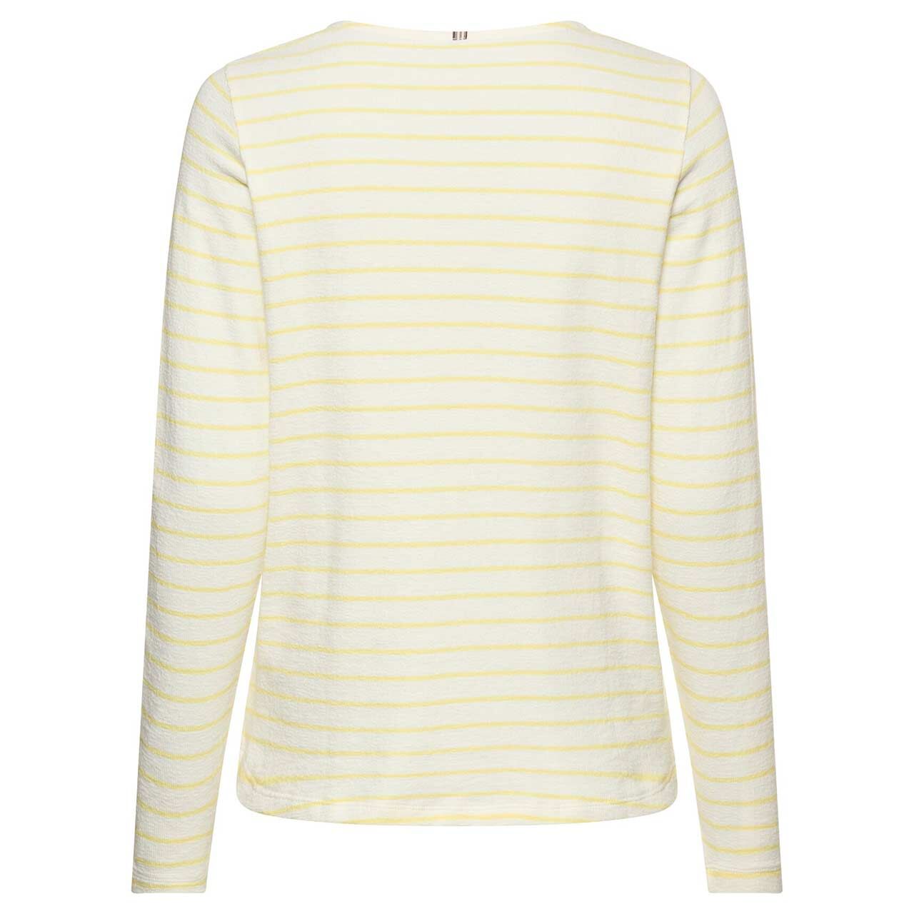 Damen Langarm Shirt von Camel active in Gelb gestreift, Rückansicht