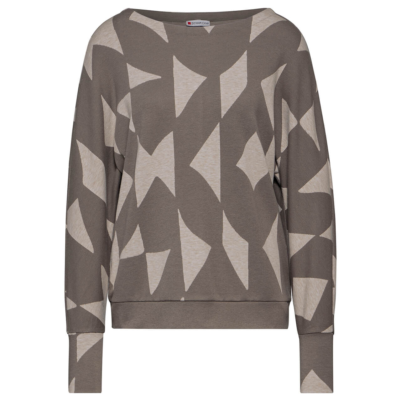 Street One Damen Pullover Cosy Jacquard rich mocha melange