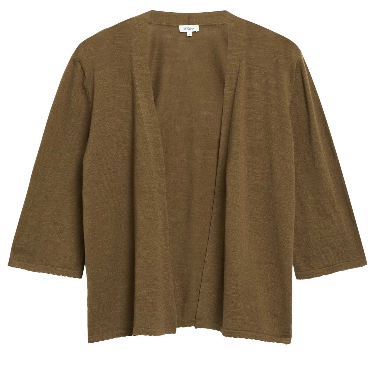 s.Oliver Damen 3/4 Arm Strickjacke teak brown