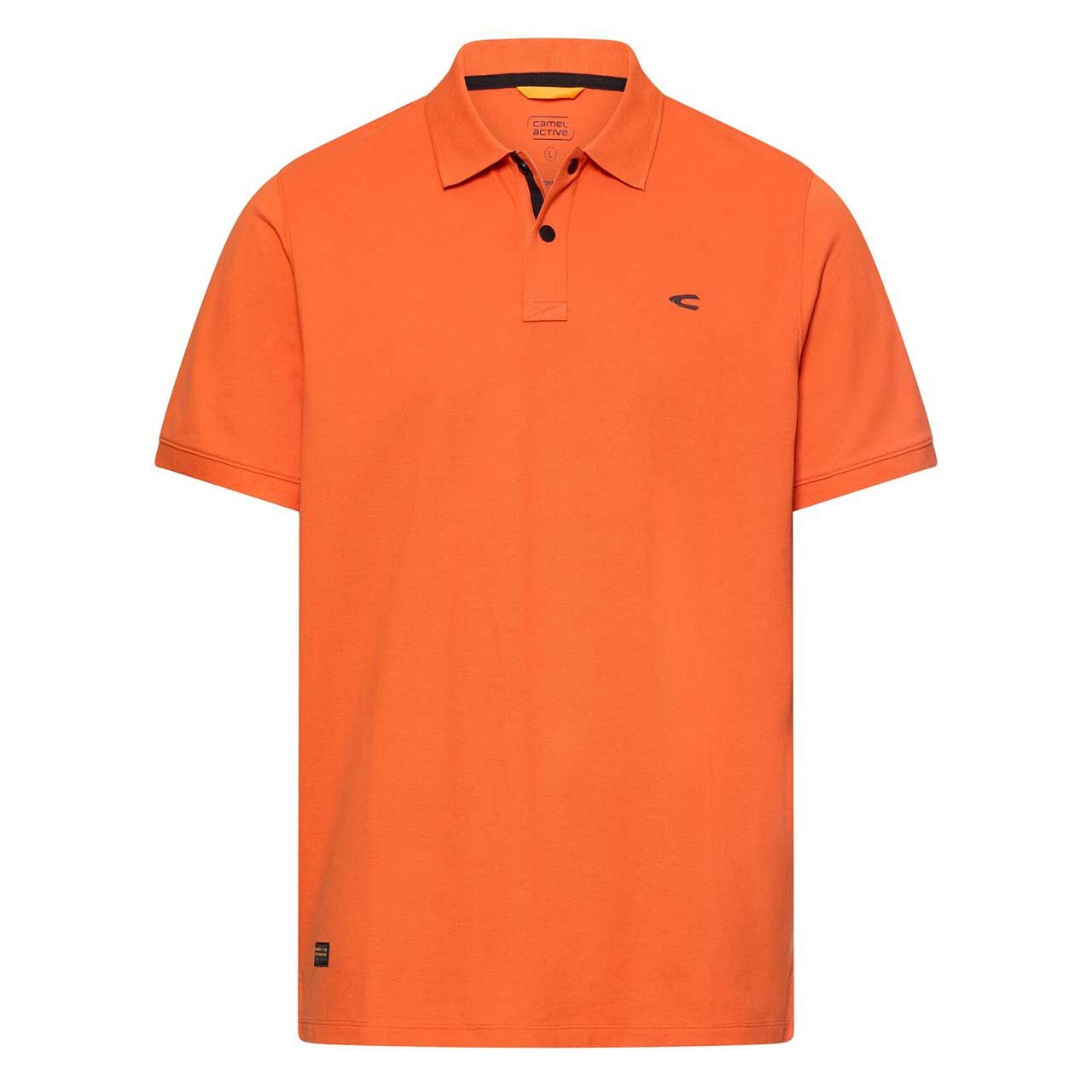 Camel active Herren Piqué Poloshirt burned orange