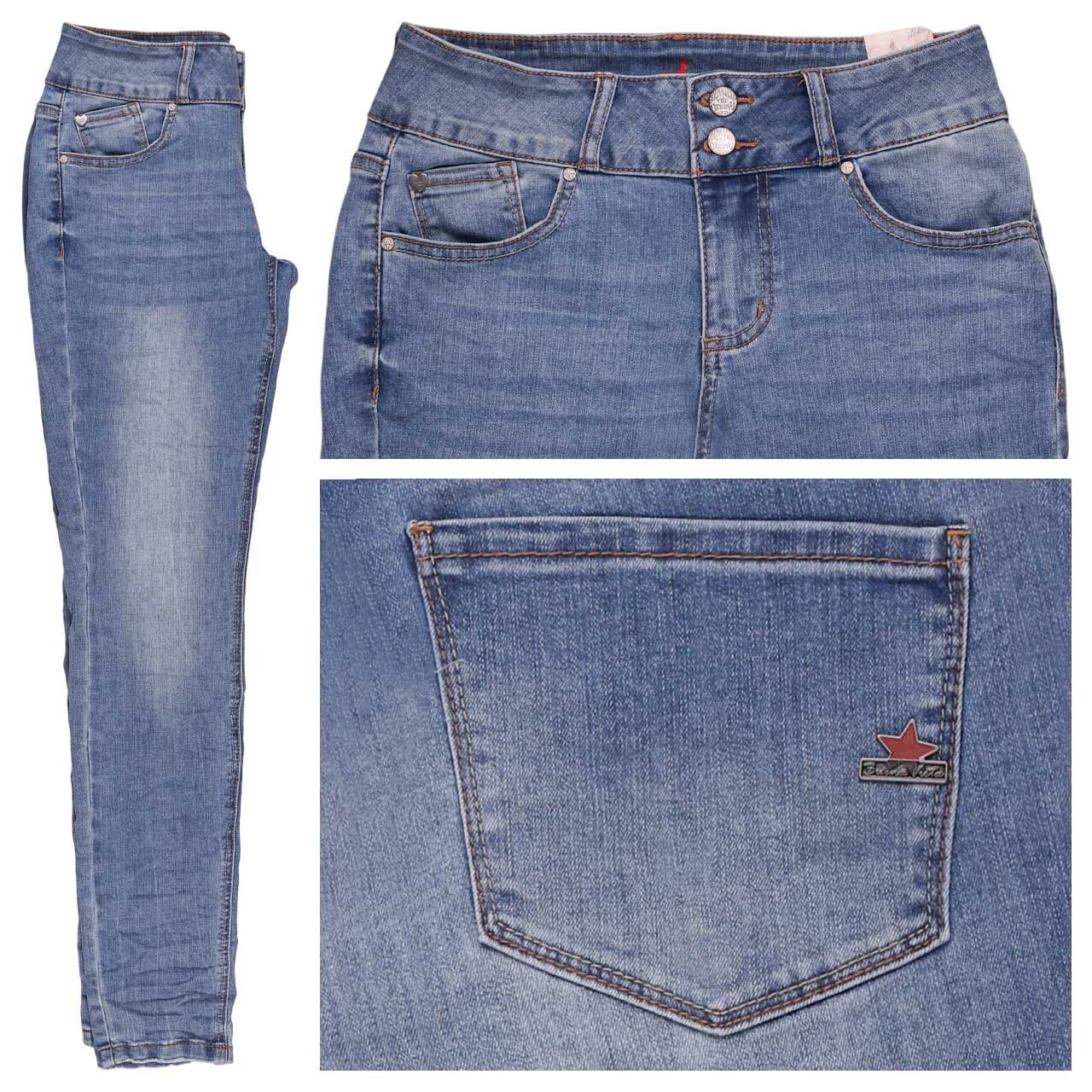 Buena Vista Tummyless Stretch Denim Jeans blue sea